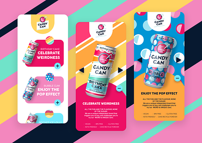 Candy Can ui Idea beverage ui colorful ui design drink ui food ui fun ui graphic design logo minimal ui ux