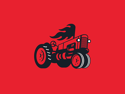 Stoked Oats branding canada fire logo oatmeal tractor vector