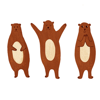 Bears bears design drawing illustration illustrator whitneymakesthings