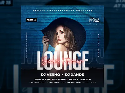 Summer Party Flyer Template PSD artist bash birthday club design dj flyer holidays illustration ladies party neon night club party flyer summer template tropical