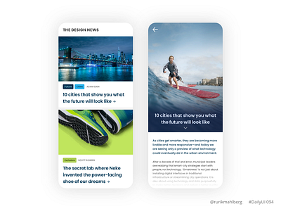 Design for a news article adobe xd app article daily ui dailyui design mobile news ui ux