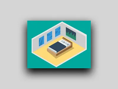 ISOMETRIC ROOM graphic design illustration