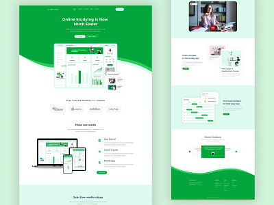 Online Education Landing Page branding clean creative education education landing page education website landing page online online education product web web design website wed ui