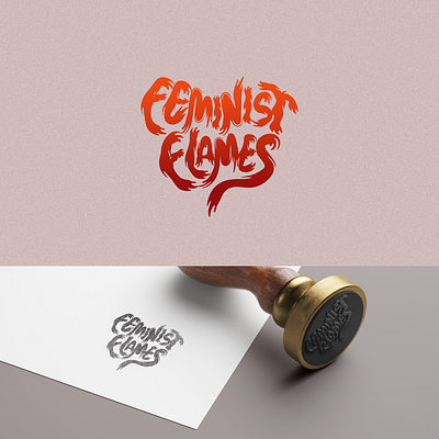 Logo sample for Feminist Flames app branding design flat graphic design icon illustration illustrator logo typography vector