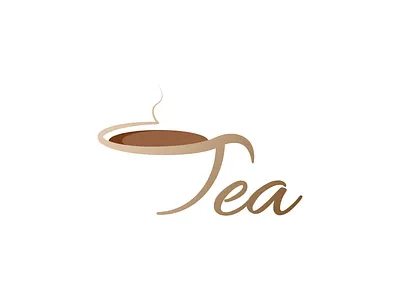 Tea with a tea cup aroma brown coffee combination concept cup gold icon logo milk rich tea tea cup