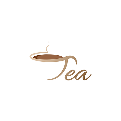 Tea with a tea cup aroma brown coffee combination concept cup gold icon logo milk rich tea tea cup