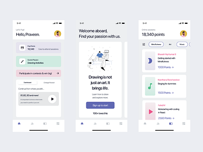 Pupl - Passion app for students app branding design ui ux