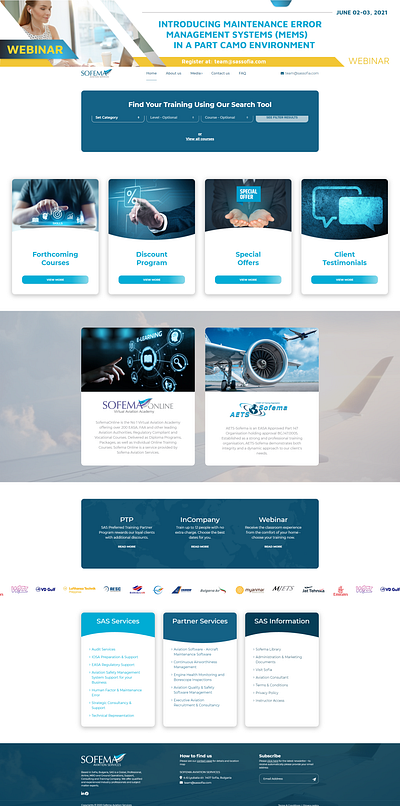 SOFEMA Aviation Services / Web Design aviation design ui ux website