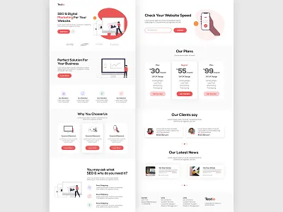 SEO & Digital Marketing Landing Page Design social media