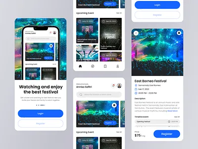 EventUS - Event Festival Mobile App concert concert music design festival festival music mobile muhammad zaini music ui ux