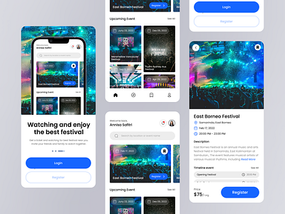 EventUS - Event Festival Mobile App concert concert music design festival festival music mobile muhammad zaini music ui ux