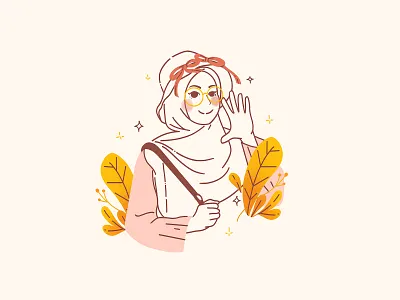 Minimalist Hijab Illustrations design graphic design illstration illustration minimalist outline