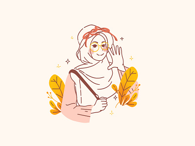 Minimalist Hijab Illustrations design graphic design illstration illustration minimalist outline