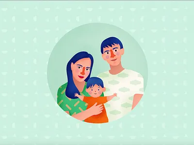 Family portrait branding design drawn portrait family graphic graphic design illustration pattern portrait