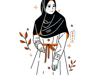Minimalist Hijab Illustration design graphic design illstration illustration minimalist outline