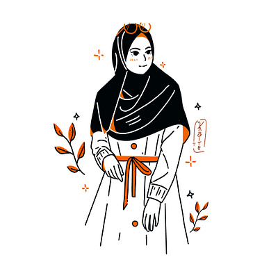 Minimalist Hijab Illustration design graphic design illstration illustration minimalist outline