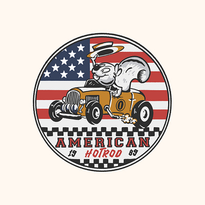 “AMERICAN HOTROD” 3d american animation branding graphic design hotrod logo motion graphics ui vintage