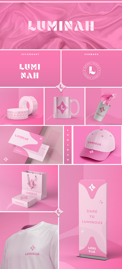 LUMINAH Logo - Cosmetic Retail Shop brand identities cosmetic logo creative ideation graphic design logo