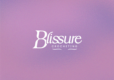 BLISSURE - crocheting Logo brand identities creative ideation crochet logo graphic design logo wordmark logo