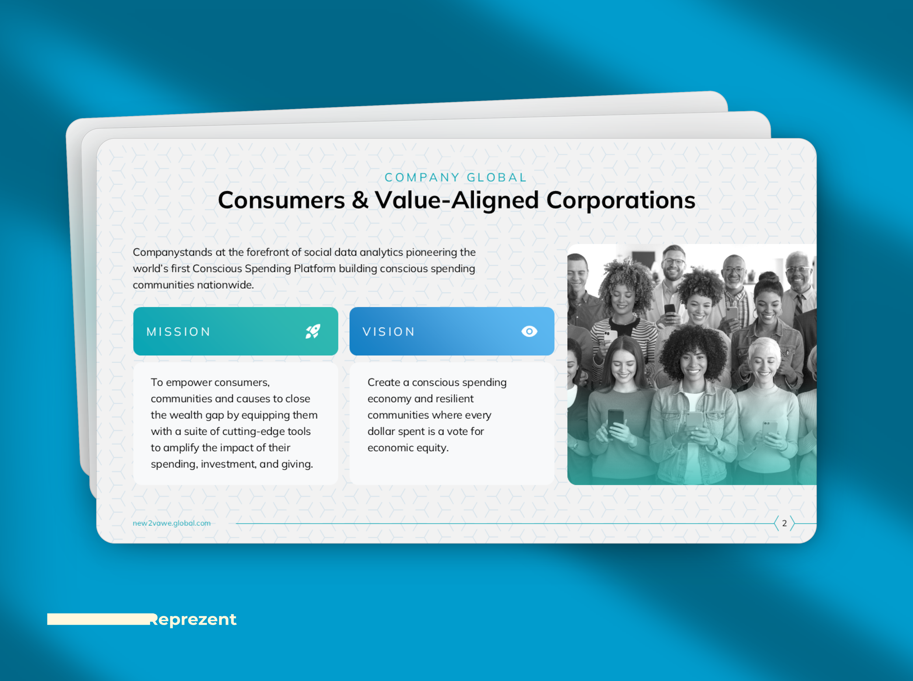 Minimalist Business Deck: Mission & Vision Slide ai brandstrategy businesspresentation company presentation creative design designinspiration dribbbleshots google slides graphic design keynote marketingdesign pitch deck powerpoint presentation presentation design startupdeck typography visualstorytelling