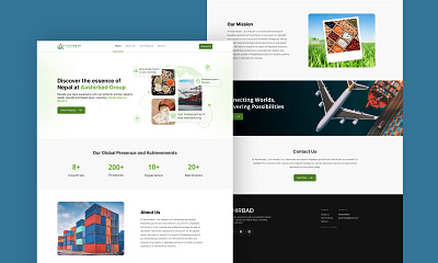 Aashirbad Group of Companies - Landing Page Design ui