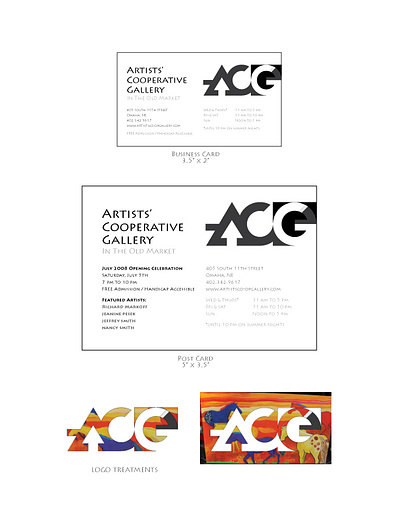 Artist's Cooperative Gallery Logo and Branding Concept