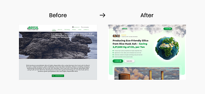 Hero Section Redesign | Green Startup | Brisil branding design ecommerce landing page logo mobile ui ux web web page website