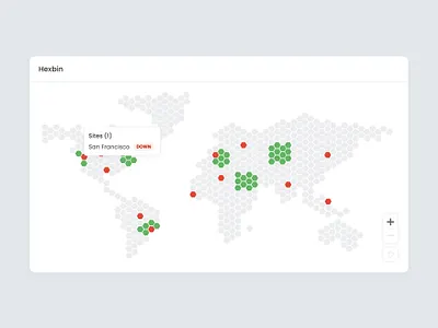 Hexbin map data product saas ui ux