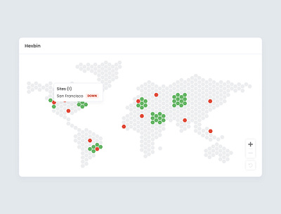 Hexbin map data product saas ui ux