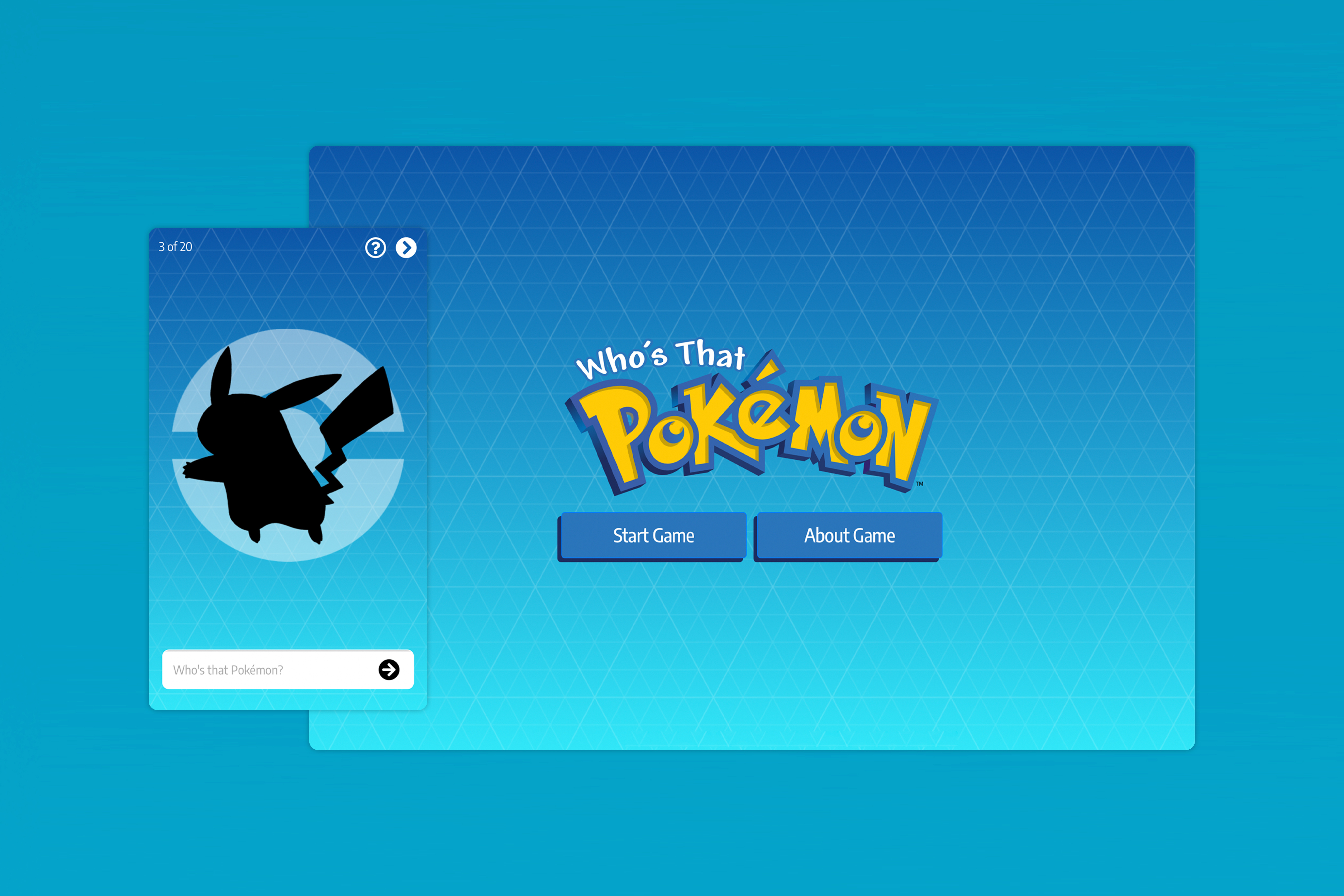 Who's That Pokémon? app design ui ux web app