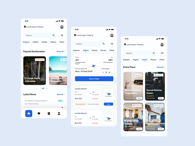 Travel App UI Design airbnb app clean design freebies interface mobile travel travelui ui vacation