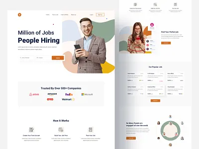 Job Finder Landing Page || Grapeslab best designer branding clean design dribbble best shot find job grapeslab homepage job job finder landing page minimalist online job popular shot redesign top designer uiux web web design website