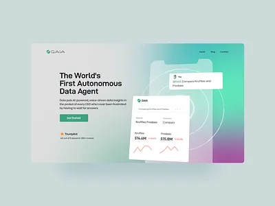 Gaia The World's First Autonomous Data Agent 3d animation appui branding design graphic design illustration logo motion graphics ui