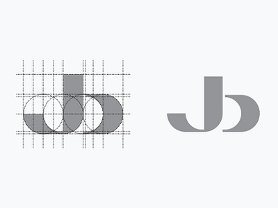 Logo "JB" and Line Guide clean graphic design initial letter logo luxury minimal modern monogram sophiscated