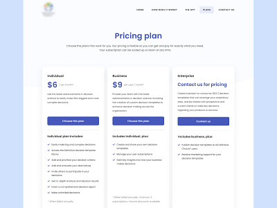 Pricing page app art branding business clean design flat illustartion interaction design product ui ux web website