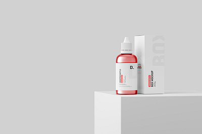 Dropper Bottle Packaging Mockup bottle design dropper eye dropper glass graphic design medicine mock up mock up mock ups mockup mockups packaging presentation