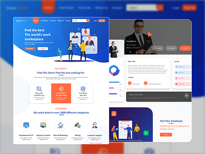 Job Seeking Web Design branding clean design graphic design illustration logo minimal ui ux vector web