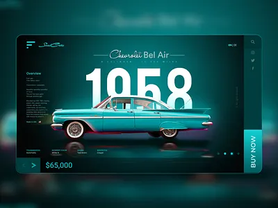 Vintage Cars Landing page Design branding clean design graphic design illustration logo minimal ui ux vector web