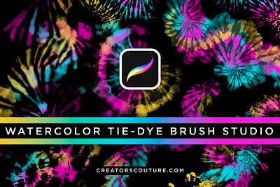 Tie-Dye Brushes for Procreate procreate procreate brush tie dye tie dye tie dye procreate tiedye