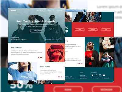 Fashion Landing page Design branding clean design graphic design illustration logo minimal ui ux vector web