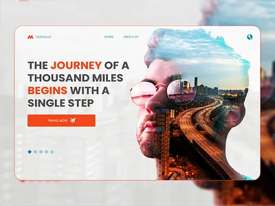 Travelling Landing page Design branding clean design graphic design illustration logo minimal ui ux vector web