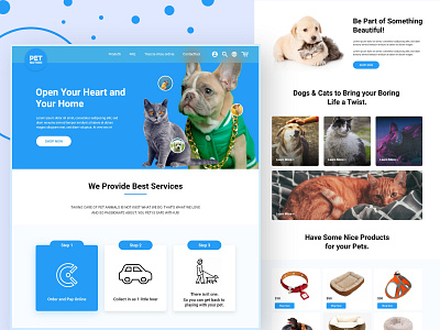 Pets Shop Landing Page design home page landing page landing page design landing page designer landing page desing landing page ui mockup pets home page pets landing page pets website ui design uidesign uiux web deigner web design