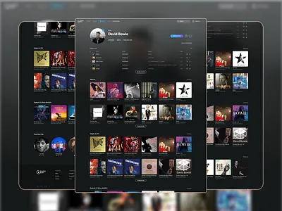 Music Player Web Design branding clean design graphic design illustration logo minimal ui ux vector web
