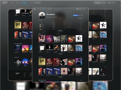 Music Player Web Design branding clean design graphic design illustration logo minimal ui ux vector web