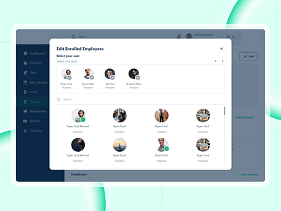 Edit Enrolled Employees - Pintaps design ui ux