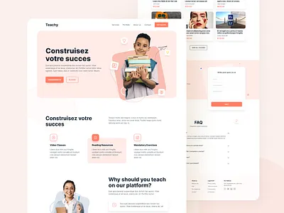 Teachy e-Learning Landing Page Design design e learning figma landing page minimal online school uidesign ux design