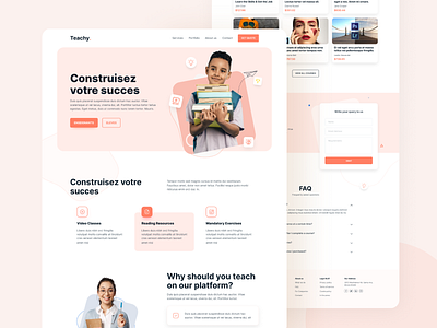 Teachy e-Learning Landing Page Design design e learning figma landing page minimal online school uidesign ux design