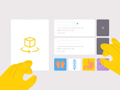 Navigation 2d anatomy animation browser cartoon character design flat illustration landing motion site ui ux web