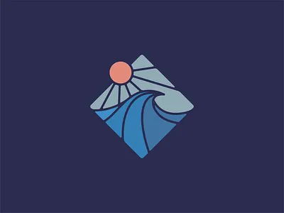 CREST apparel brand branding california hat illustration nature northface ocean outdoors patagonia pnw shirt surf vector wave