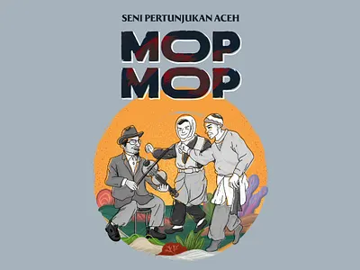 Book Cover illustration for Aceh Performing Arts; MOP MOP book book cover branding design digital art digital illustration digital painting graphic design illustration vector